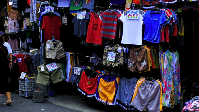 Bargain items at Divisoria market