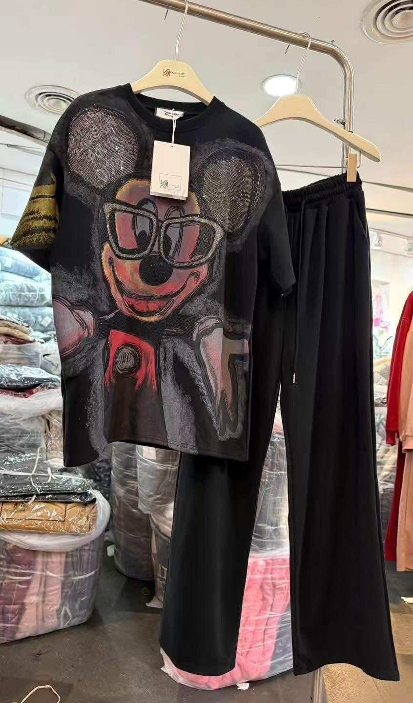 Mickey Graphic Top & Pants/ TrackSuit - Image 2