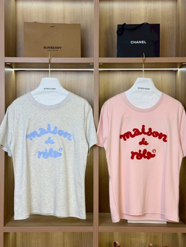 Maison de Rola Embroidered T-Shirt – Soft Cotton Casual Tee for Women From Thailand