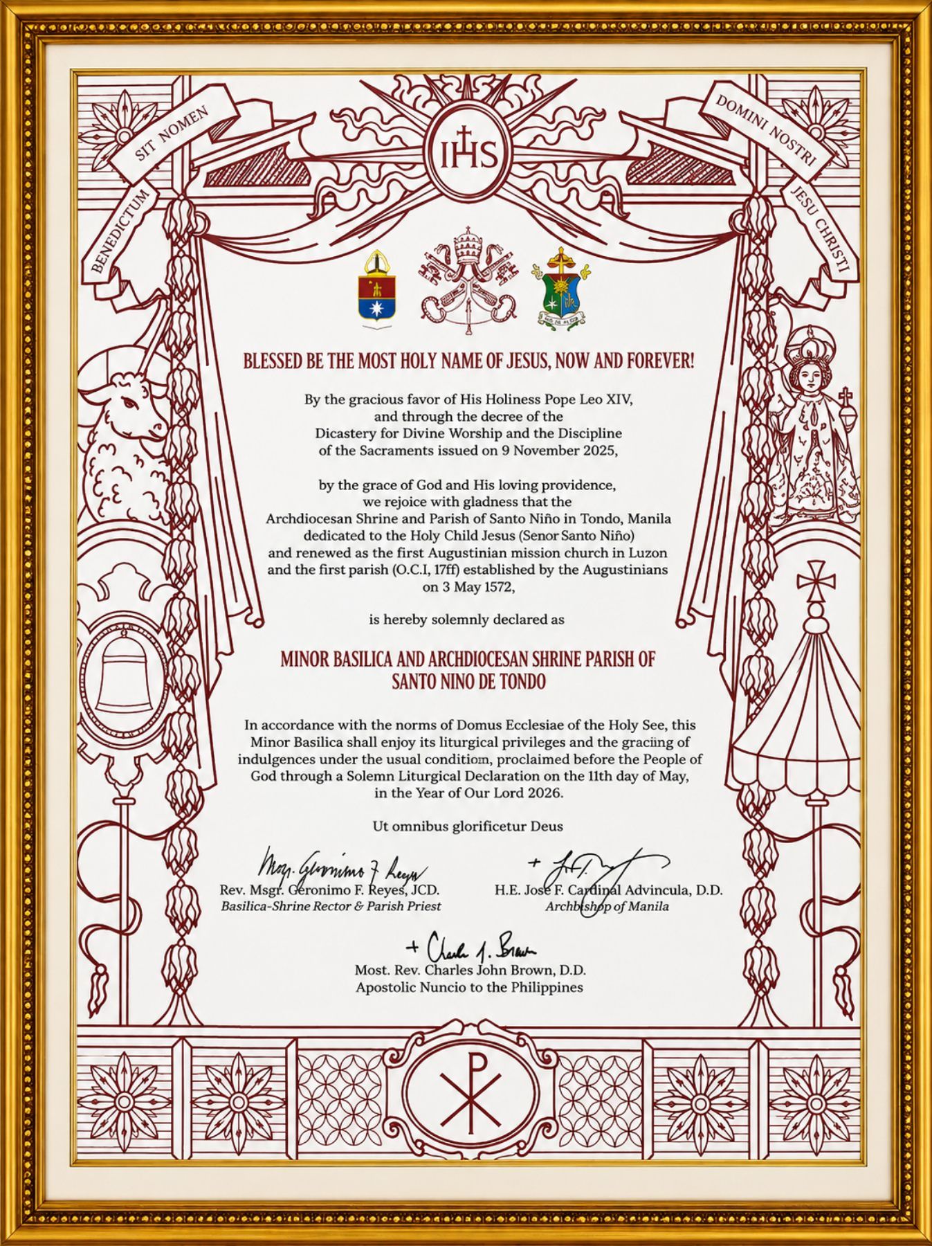 Declaration Mass at Santo Niño de Tondo Basilica