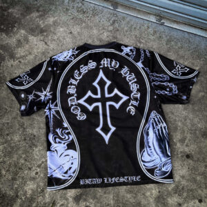 Bitaw Lifestyle God Bless My Hustle Jersey – Oversized Mesh