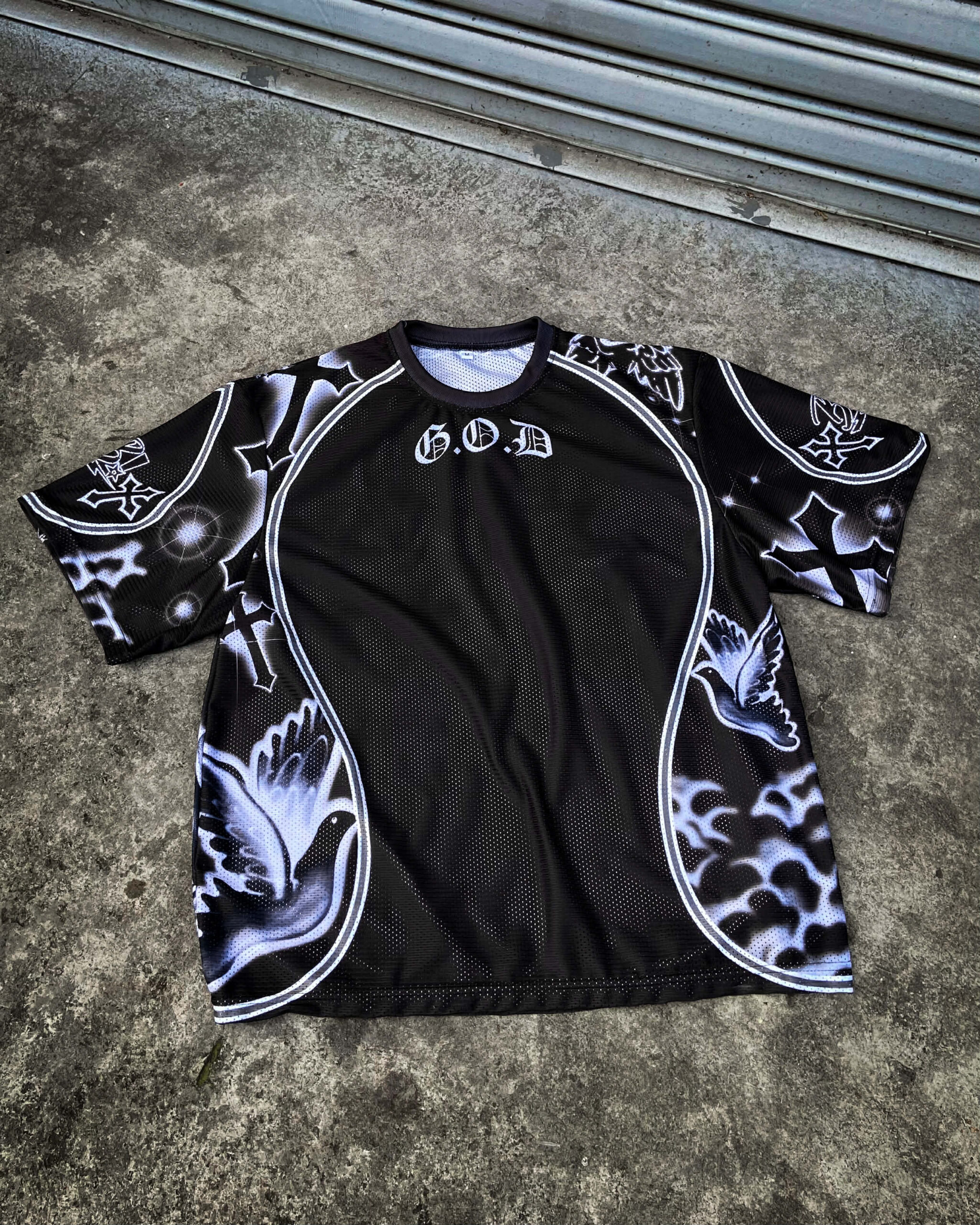 Bitaw Lifestyle God Bless My Hustle Jersey – Oversized Mesh - Image 4