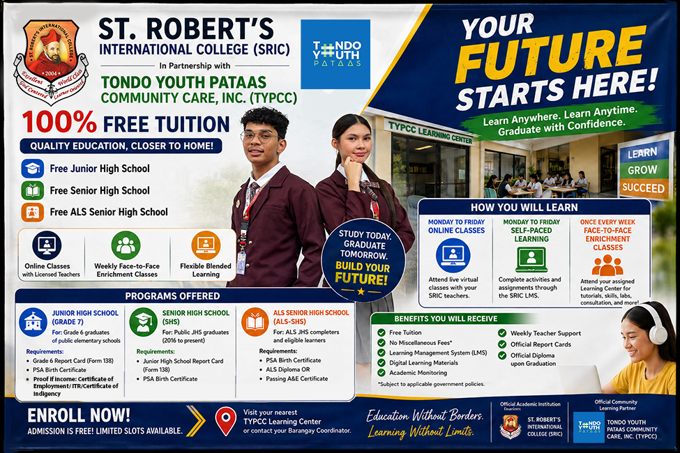 TYP ALS Senior High School Program with St. Robert's International College